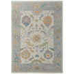 Feizy Karina 69G9F Transitional Floral & Botanical Rug in Ivory/Orange/Blue