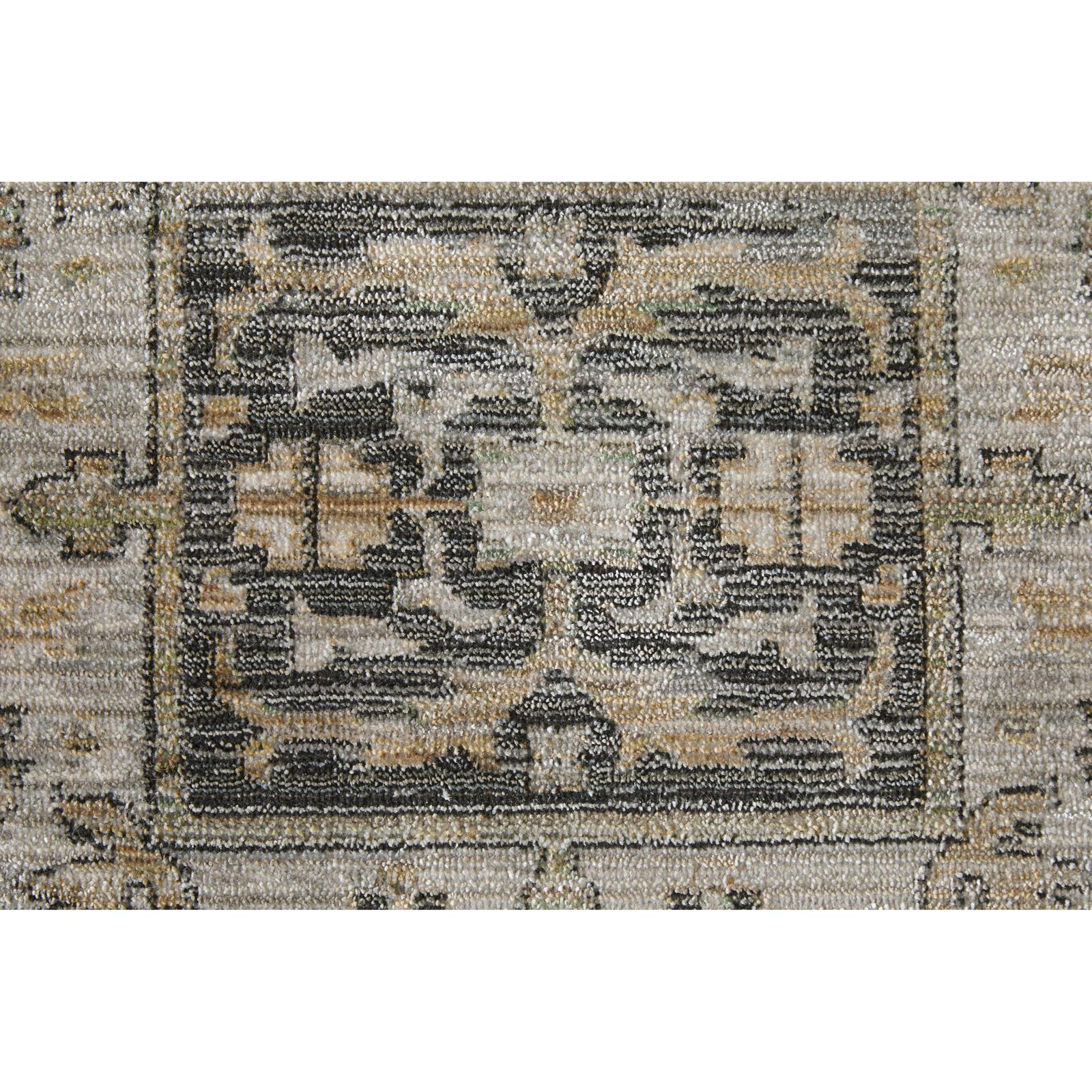 Feizy Augustine 39TVF Traditional Medallion, Tan/Green/Ivory, Rug