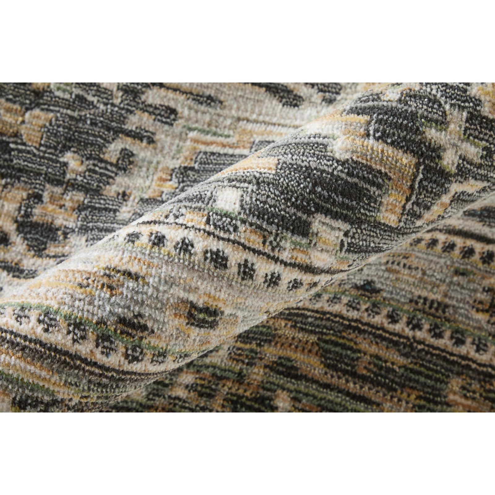 Feizy Augustine 39TVF Traditional Medallion, Tan/Green/Ivory, Rug