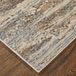 Feizy Parker 3705F Transitional Abstract Rug in Tan/Ivory/Brown