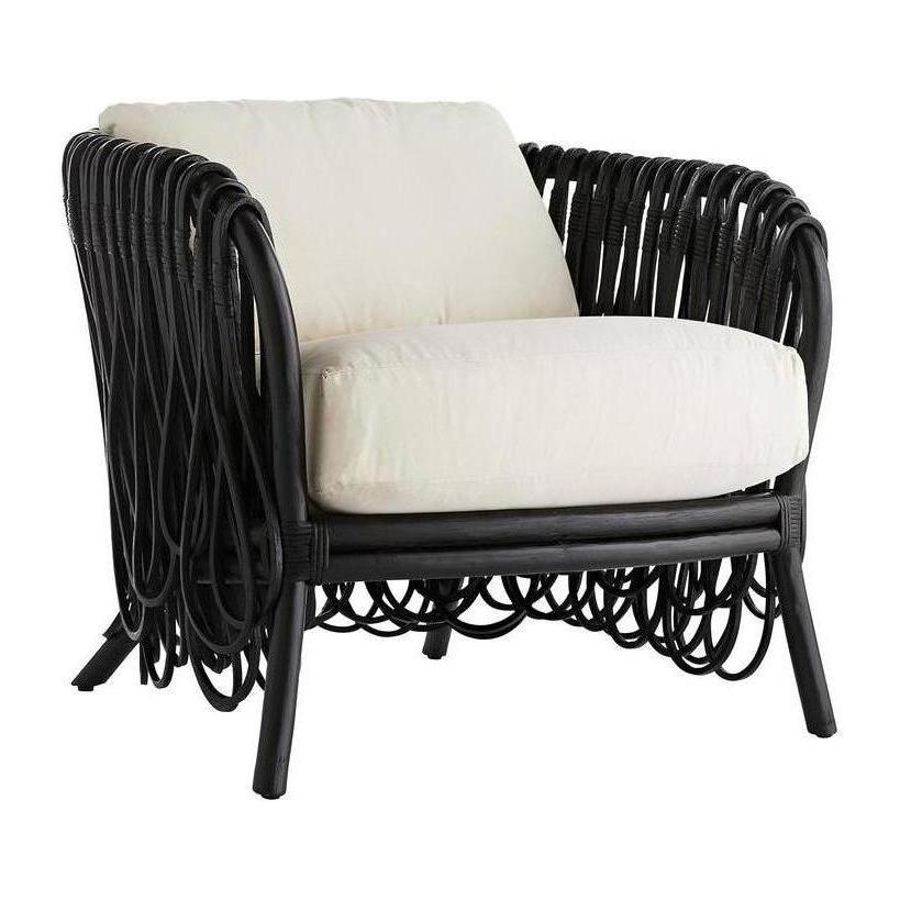 Arteriors Strata Muslin Black Lounge Chair