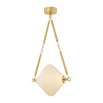 Corbett Solara 1 Light Vintage Polished Brass Pendant Ceiling Light
