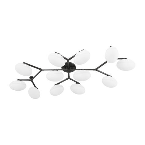 Hudson Valley Lighting Wagner 12 Light 59.38 inch Semi Flush Ceiling Light