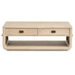 Salt Life Home Sunset Cove Sanibel Brown Rectangular Cocktail Table with Casters