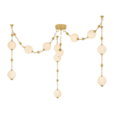 Corbett Corda 12 Light Vintage Brass Chandelier Ceiling Light