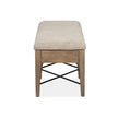 Magnussen Home Paxton Place Dovetail Grey Upholstered Bench