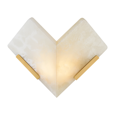 Corbett Geo 1 Light Vintage Brass Onyx Wall Sconce Wall Light