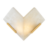 Corbett Geo 1 Light Vintage Brass Onyx Wall Sconce Wall Light