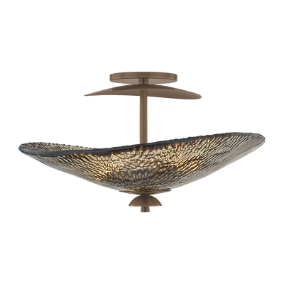 Corbett Alba 3 Light Old World Brass Semi Flush Ceiling Light