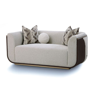 Michael Amini West Kensington Loveseat - Buff/Medium Espresso