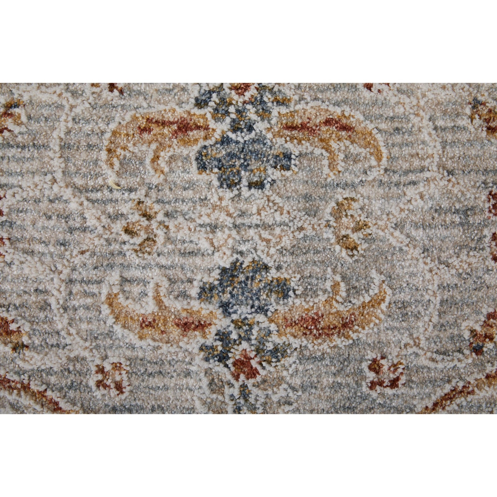Feizy Pasha 39M4F Transitional Ikat in Ivory/Blue/Taupe