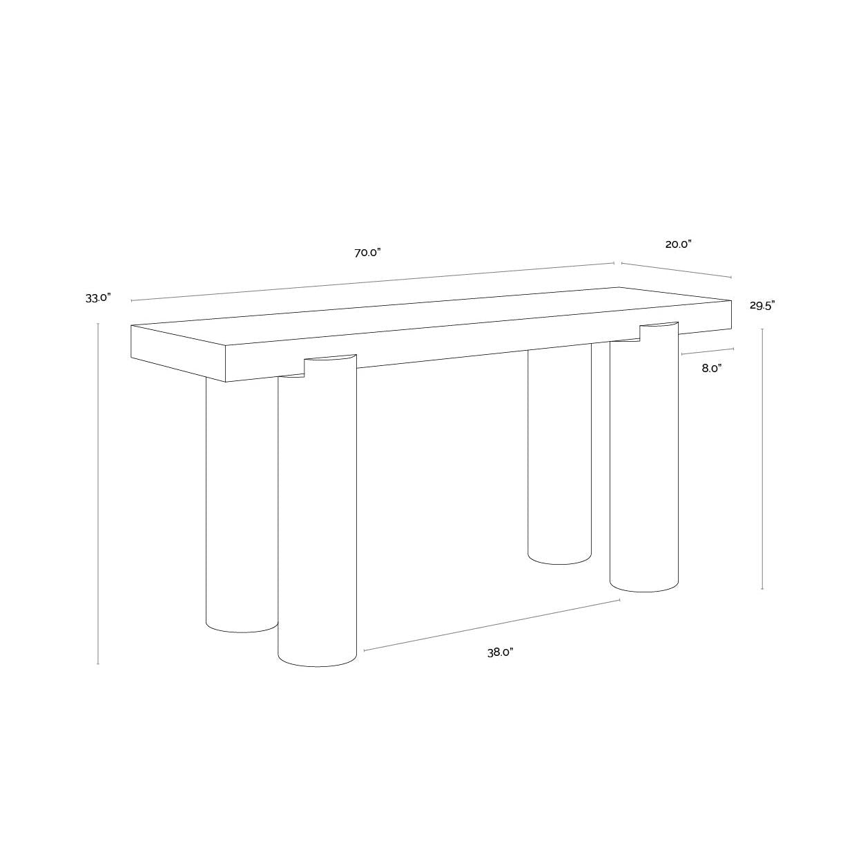 Sunpan Ardi Console Table