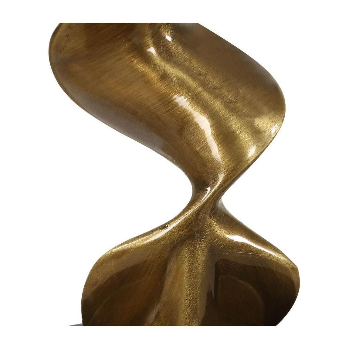 Uttermost Spiraling Cordless Brass Buffet Lamp