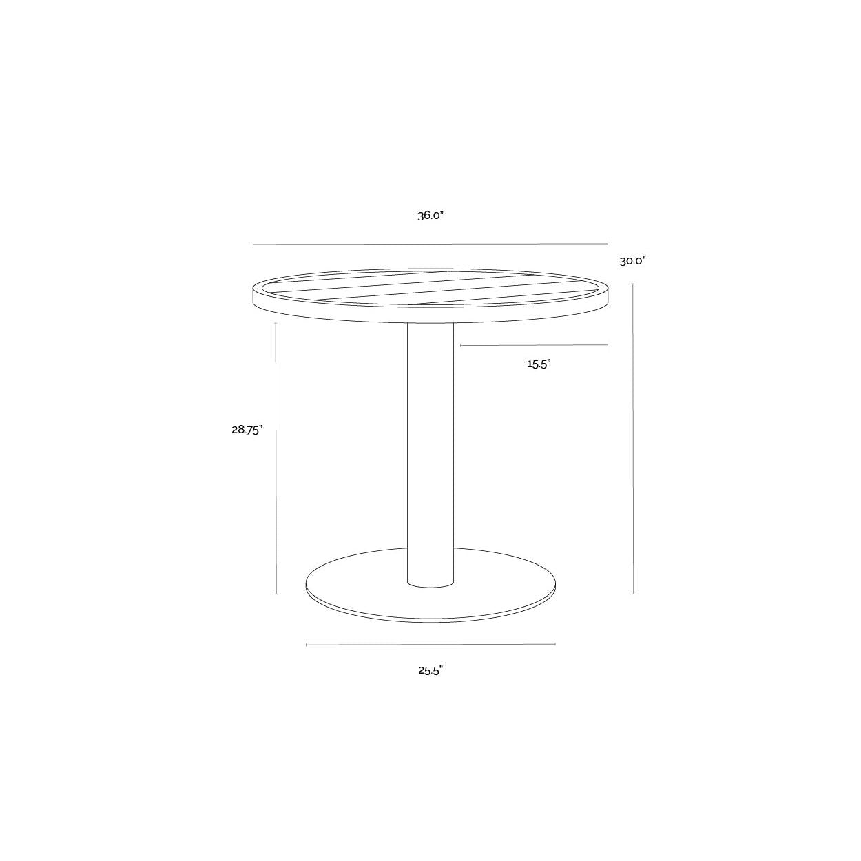Sunpan Merano Round Bistro Table