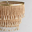 Classic Home Brittany Wood Beaded Round Chandelier Clearance