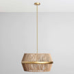 Classic Home Wendy Rattan Round Chandelier