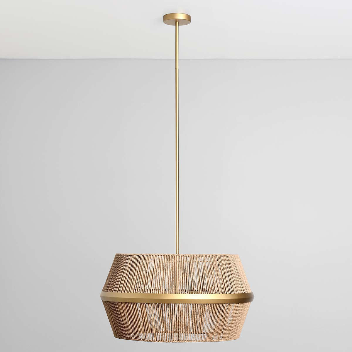 Classic Home Wendy Rattan Round Chandelier