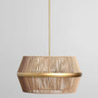 Classic Home Wendy Rattan Round Chandelier