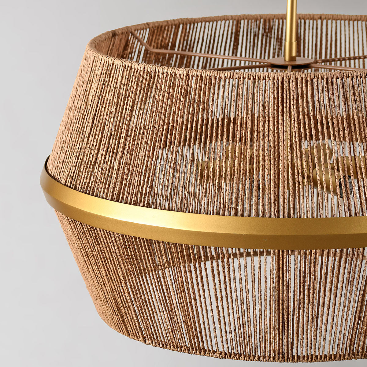 Classic Home Wendy Rattan Round Chandelier