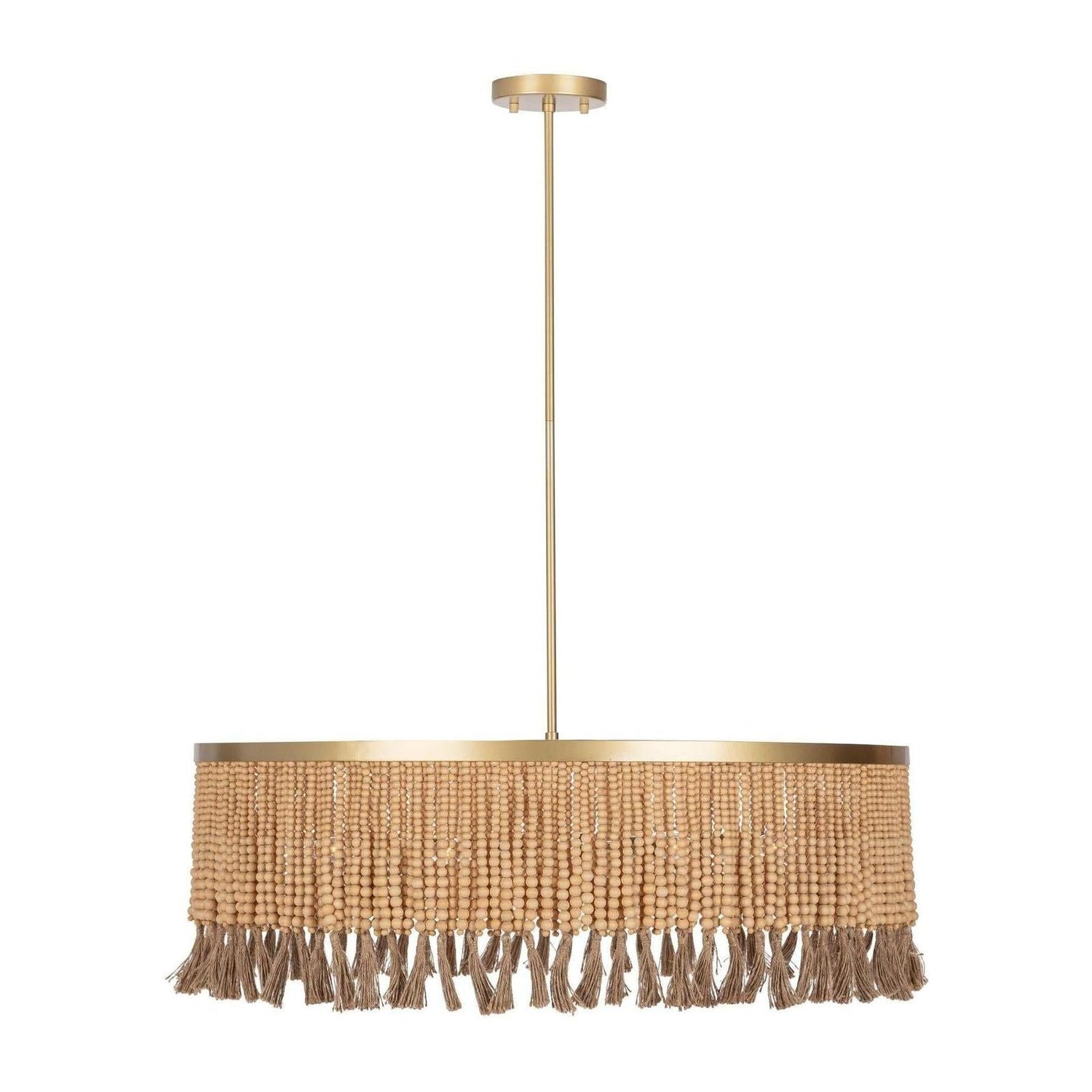 Classic Home Andren Wood Beaded Round Pendant