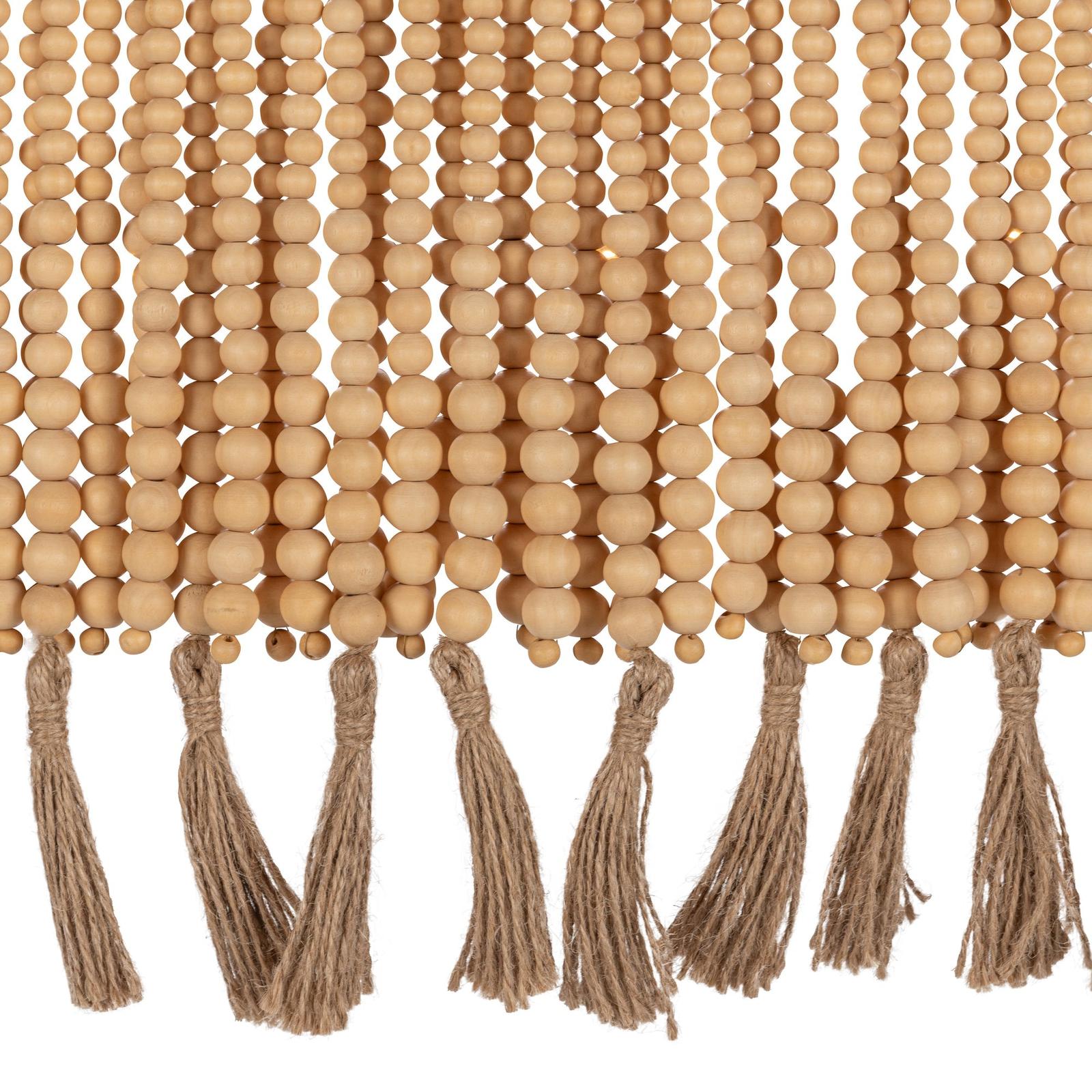 Classic Home Andren Wood Beaded Round Pendant