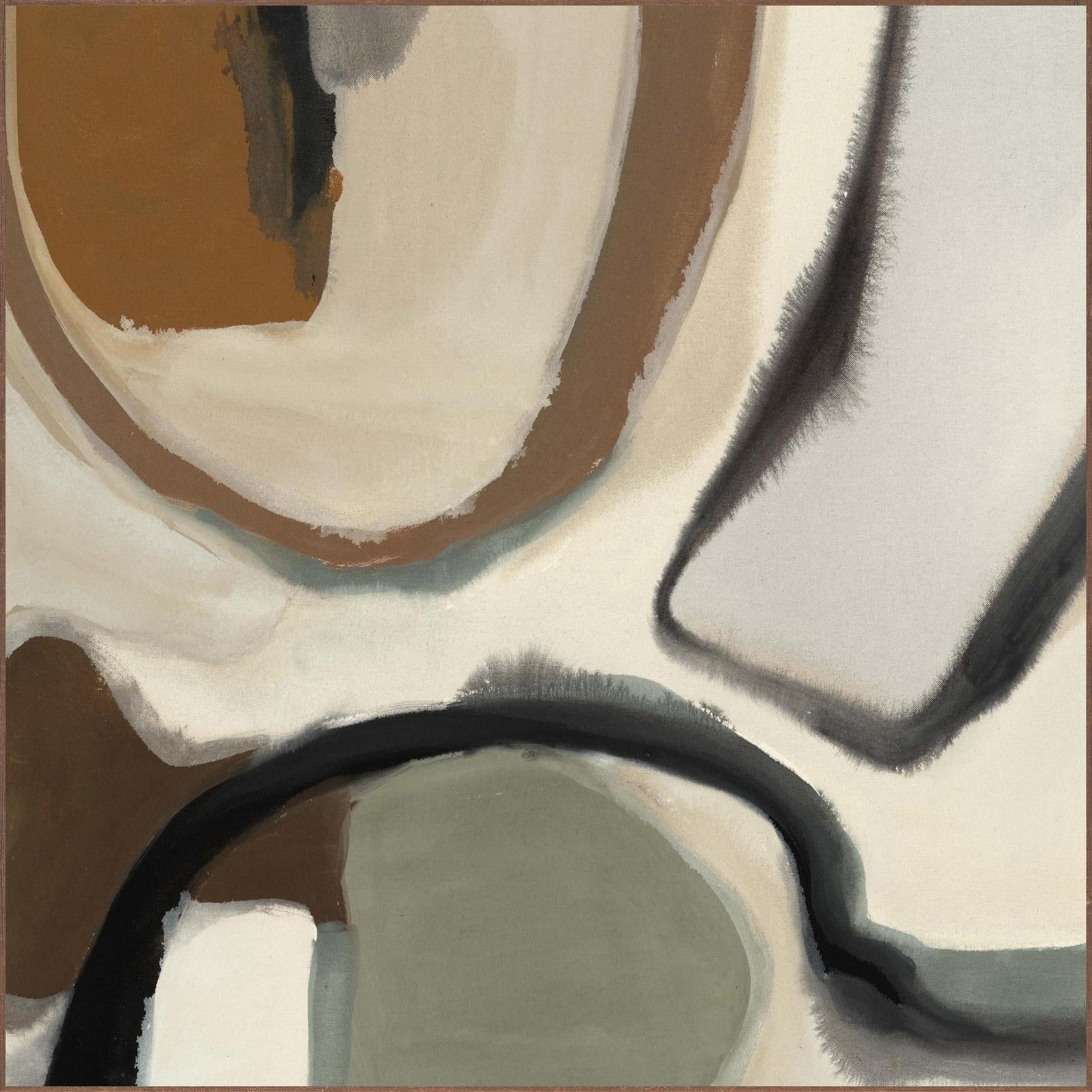 Classic Home Neutral Swirls Painting Art 48x48 by Buddy Whitlock