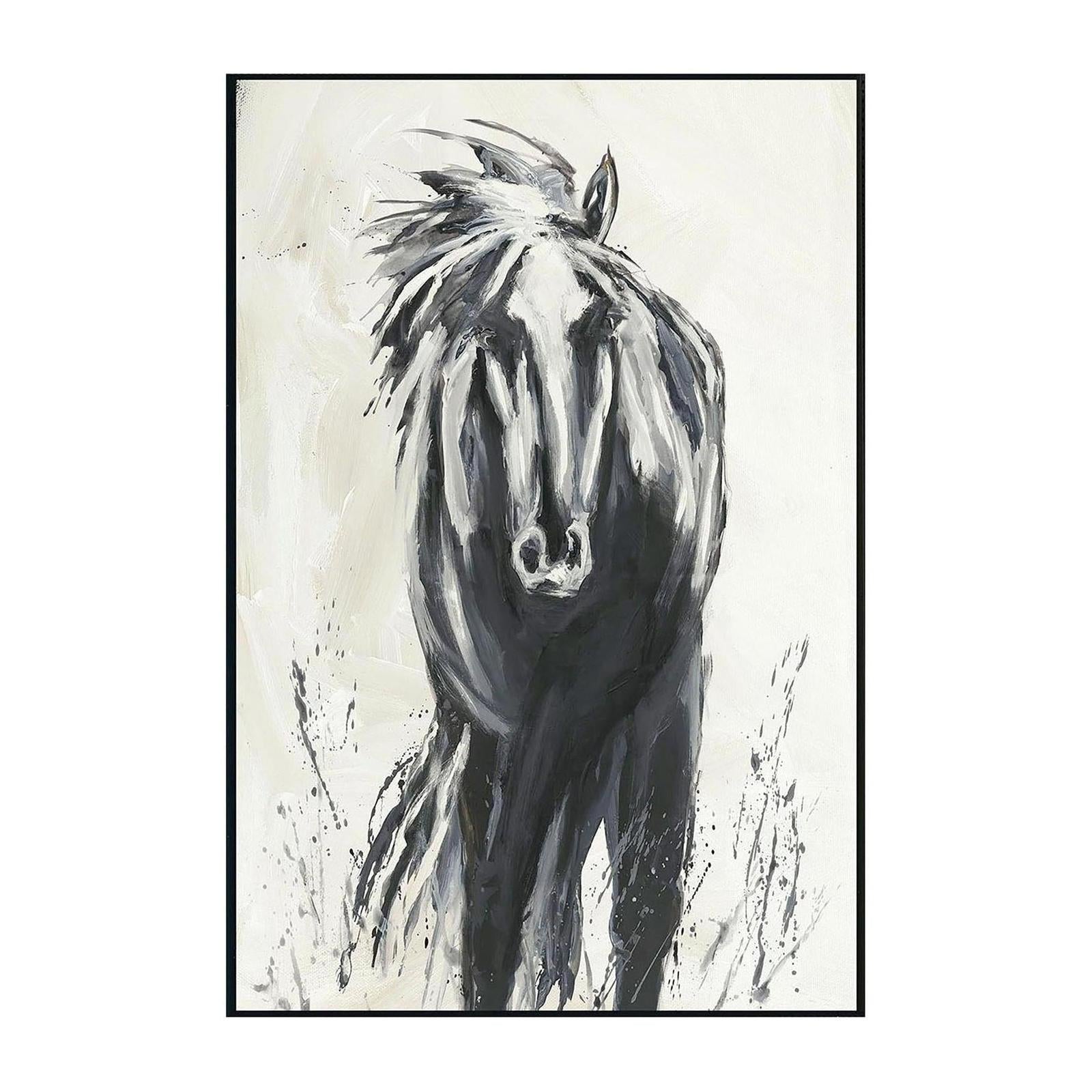 Classic Home Dark Horse Painting 48x72 by Buddy Whitlock