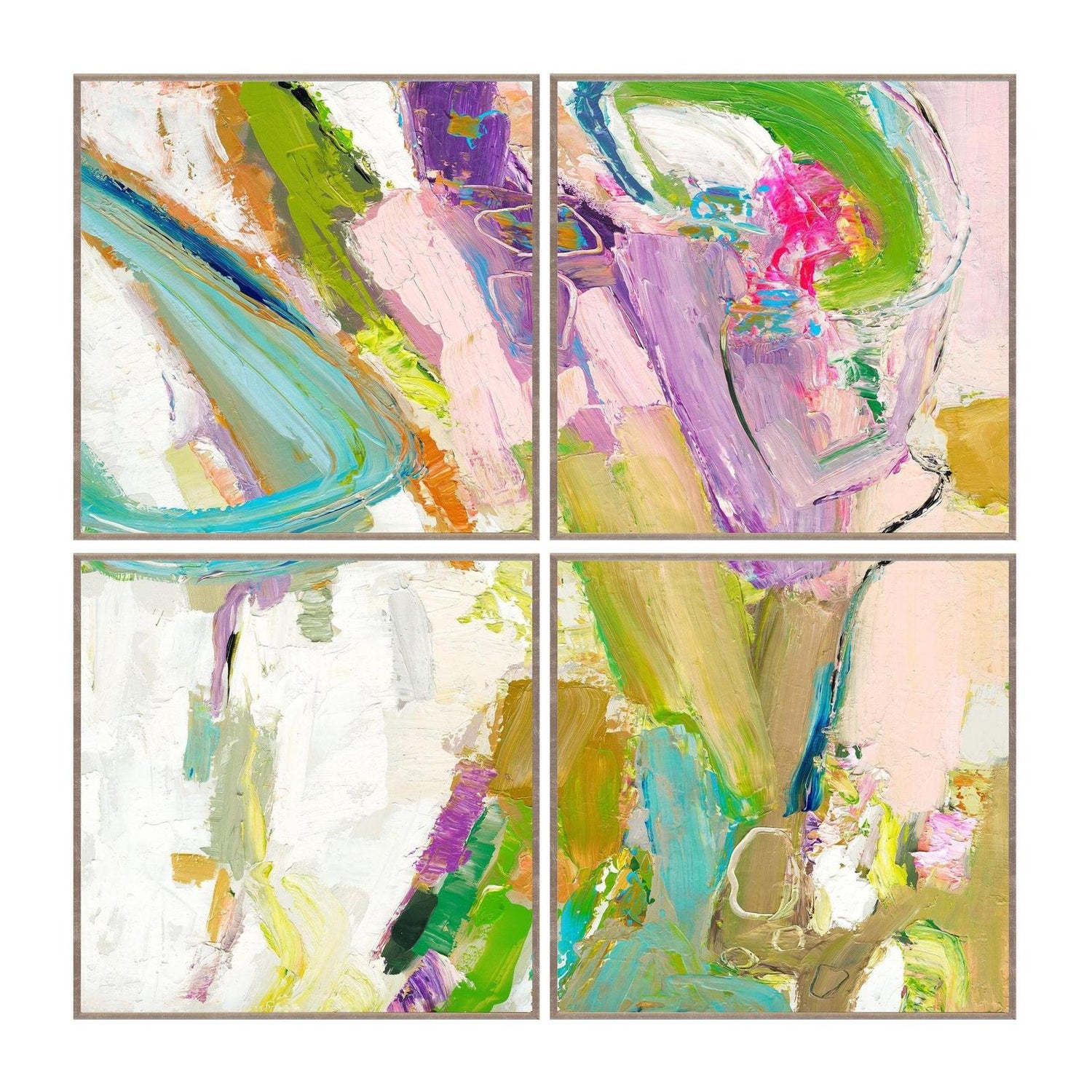 Classic Home Swoosh Painting 48x48 - Set of 4 by Buddy Whitlock
