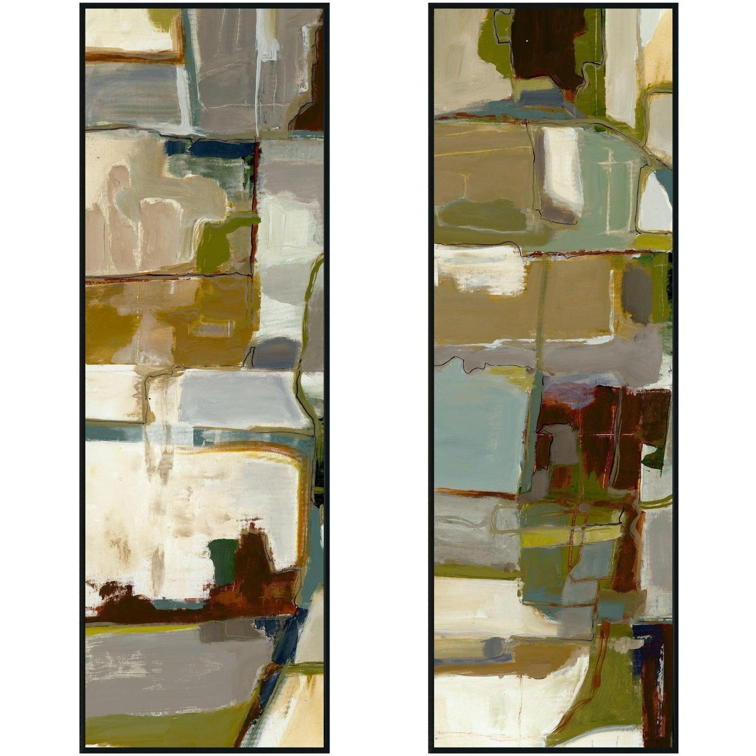 Classic Home Topograph I & II Painting 40x60 - Set of 2 by Buddy Whitlock