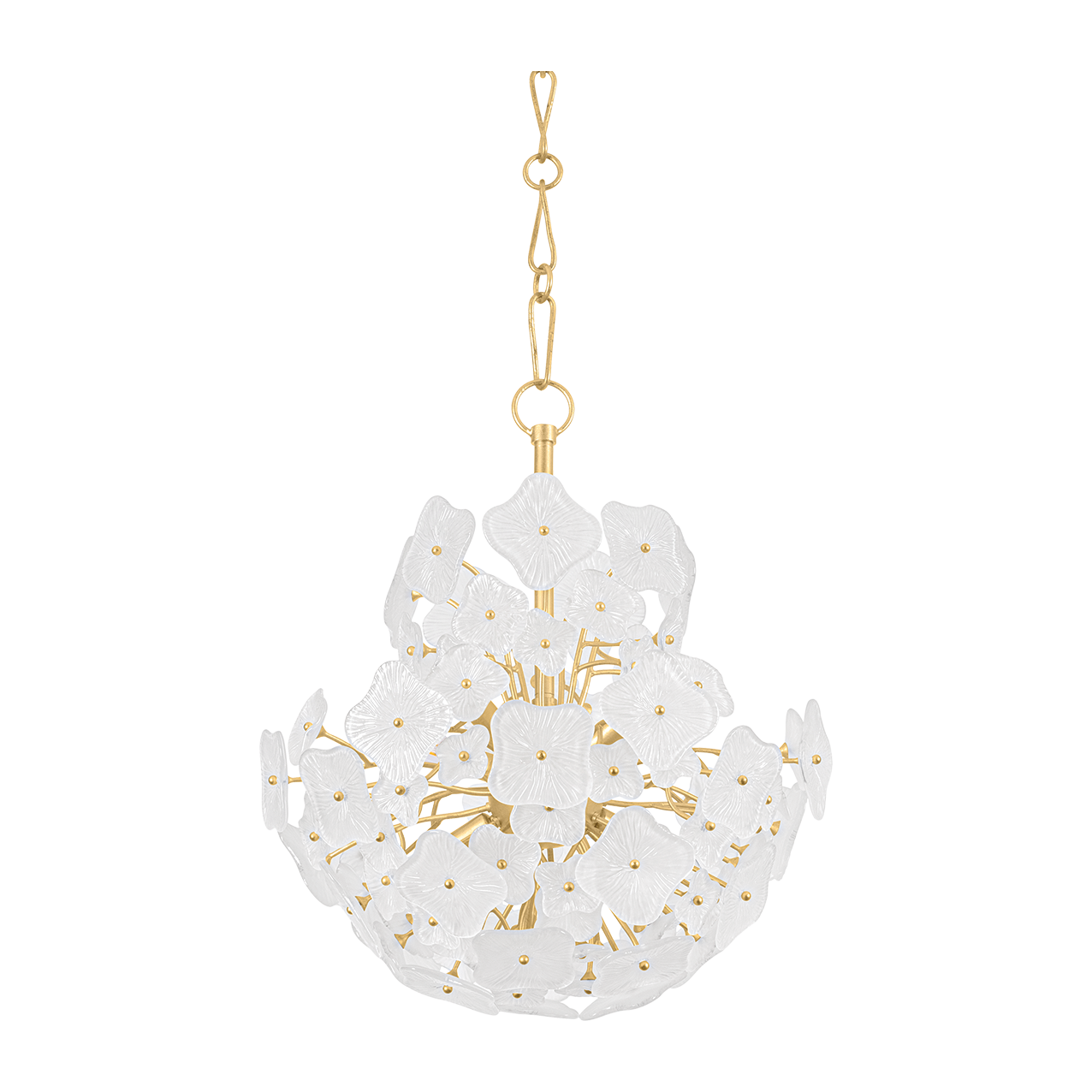 Hudson Valley Lighting Barrytown 7 Light Vintage Gold Leaf Chandelier Ceiling Light