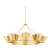 Hudson Valley Lighting Reeve 8 Light 37.5 inch Vintage Gold Leaf Chandelier Ceiling Light