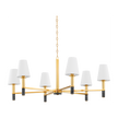 Hudson Valley Lighting Montreal 6 Light 40 inch Aged Brass Chandelier Ceiling Light