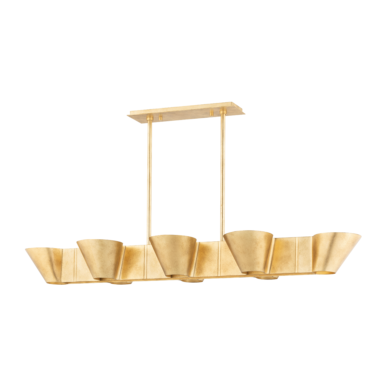 Hudson Valley Lighting Reeve 8 Light 52 inch Vintage Gold Leaf Island Light Ceiling Light