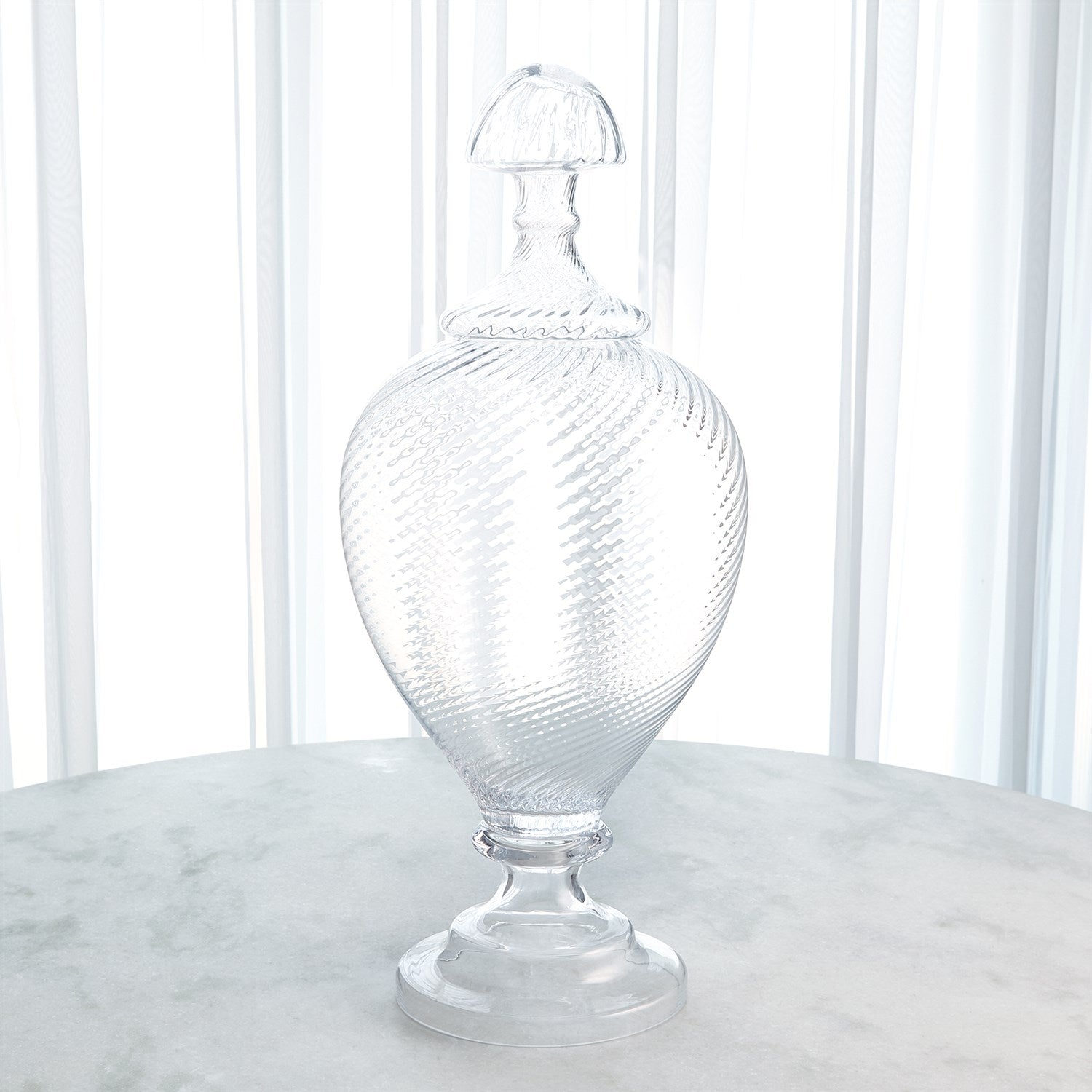 Global Views Spiraled Glass Lidded Jar Clearance