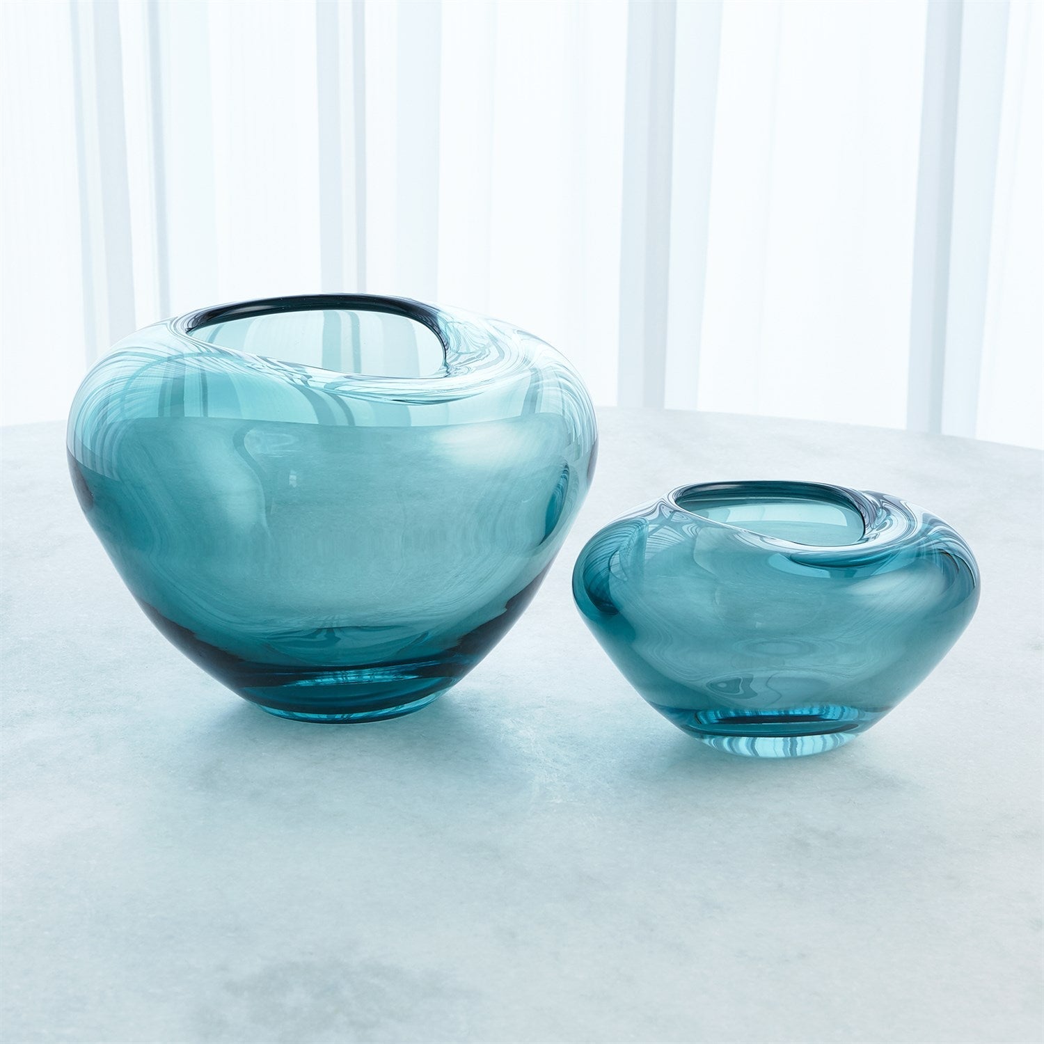 Global Views Azure Undulating Vase
