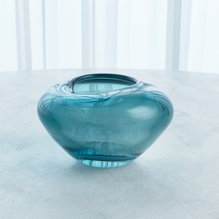Global Views Undulating Vase - Azure