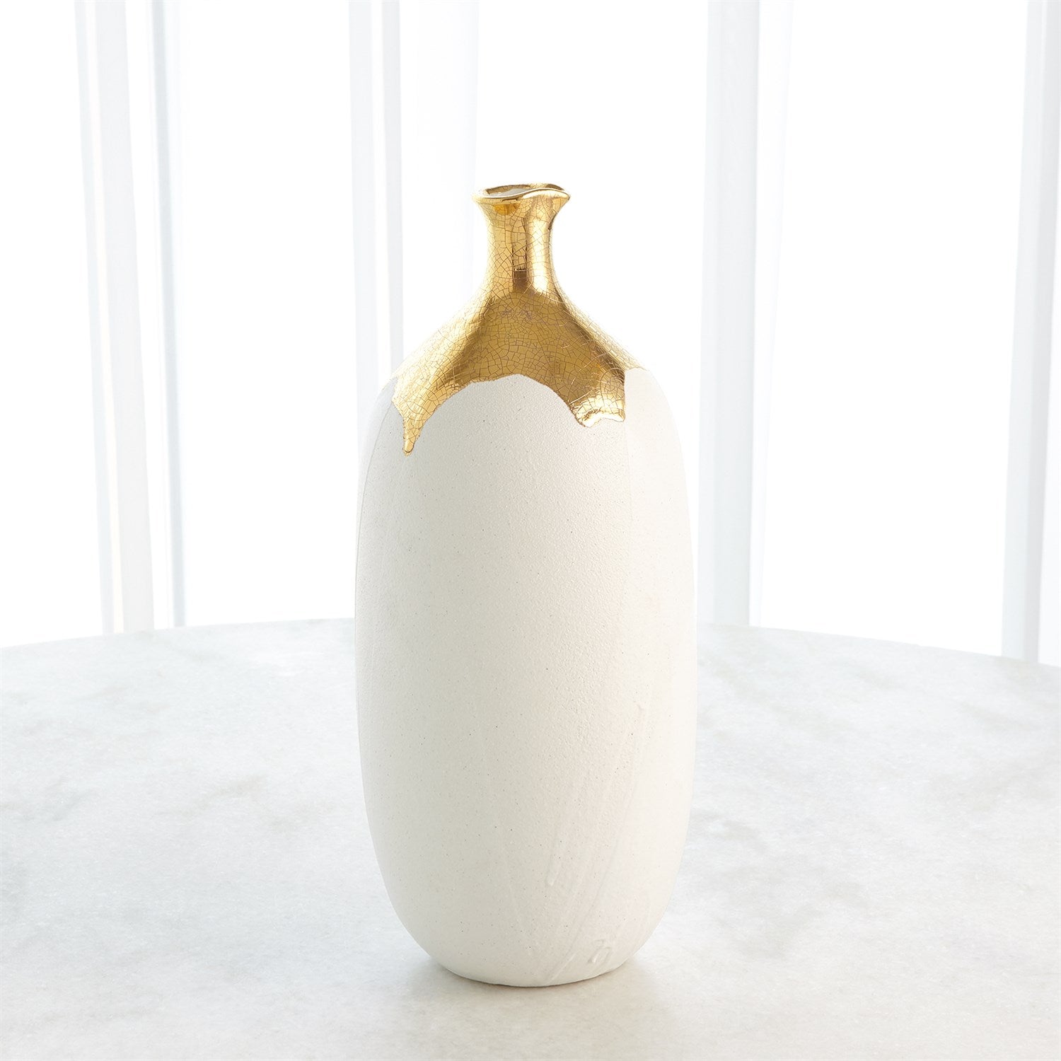 Global Views Dipped Golden Crackle Vase