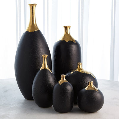 Global Views Dipped Golden Crackle Vase