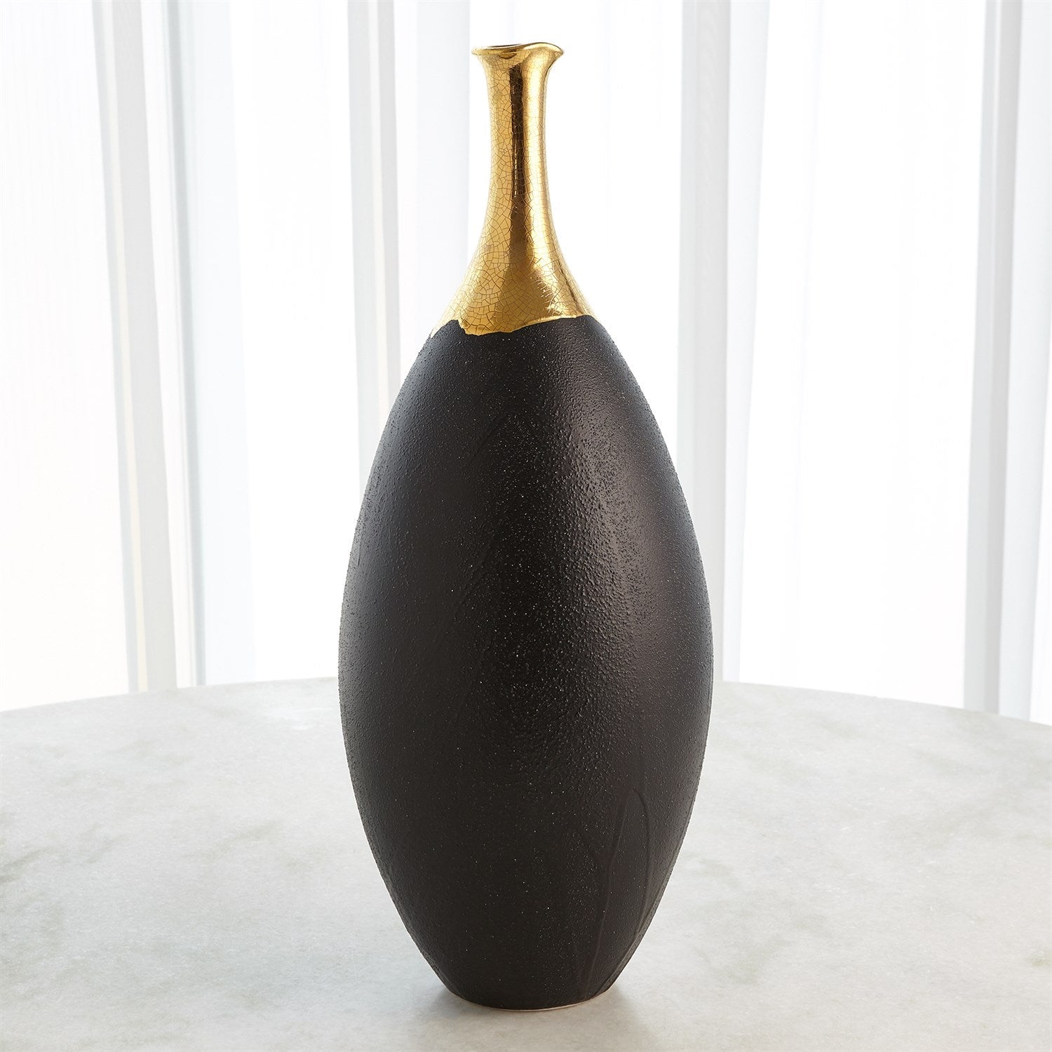Global Views Dipped Golden Crackle Vase