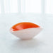 Global Views Pinched Cased Glass Bowl - Orange