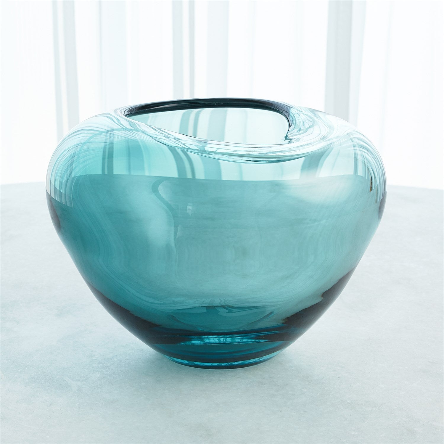 Global Views Azure Undulating Vase