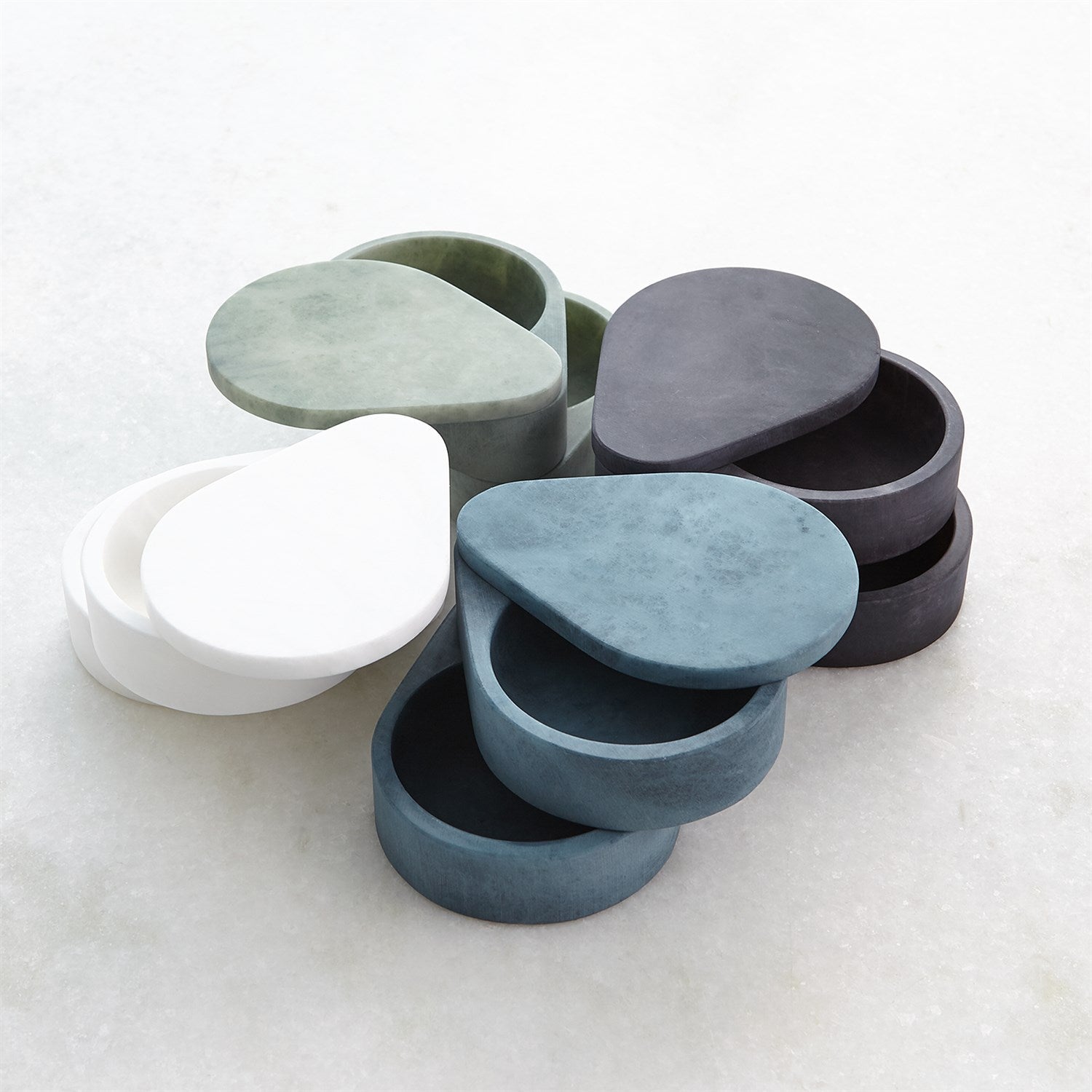 Global Views Swivel Alabaster Teardrop Double Box Clearance