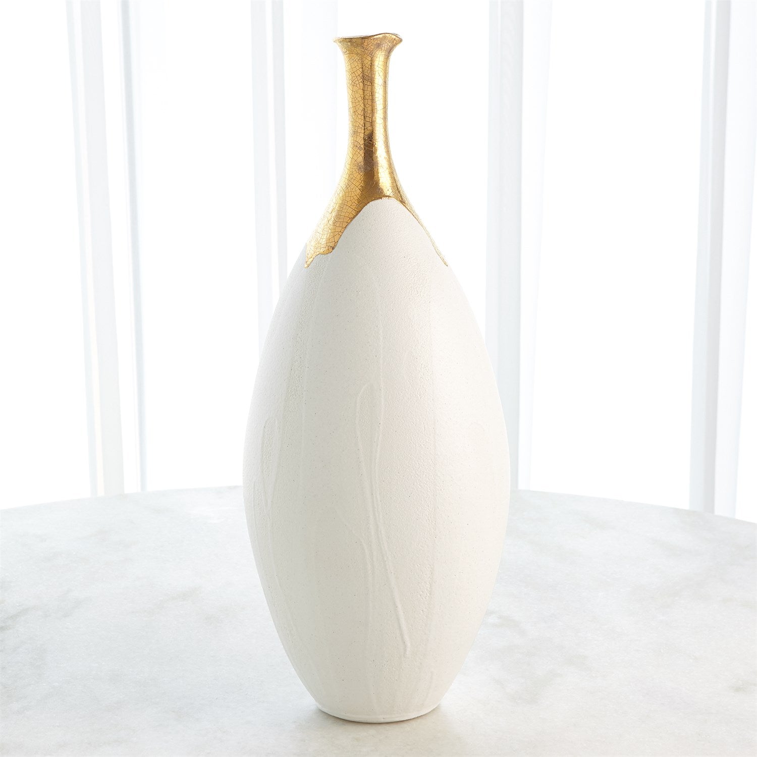 Global Views Dipped Golden Crackle Vase