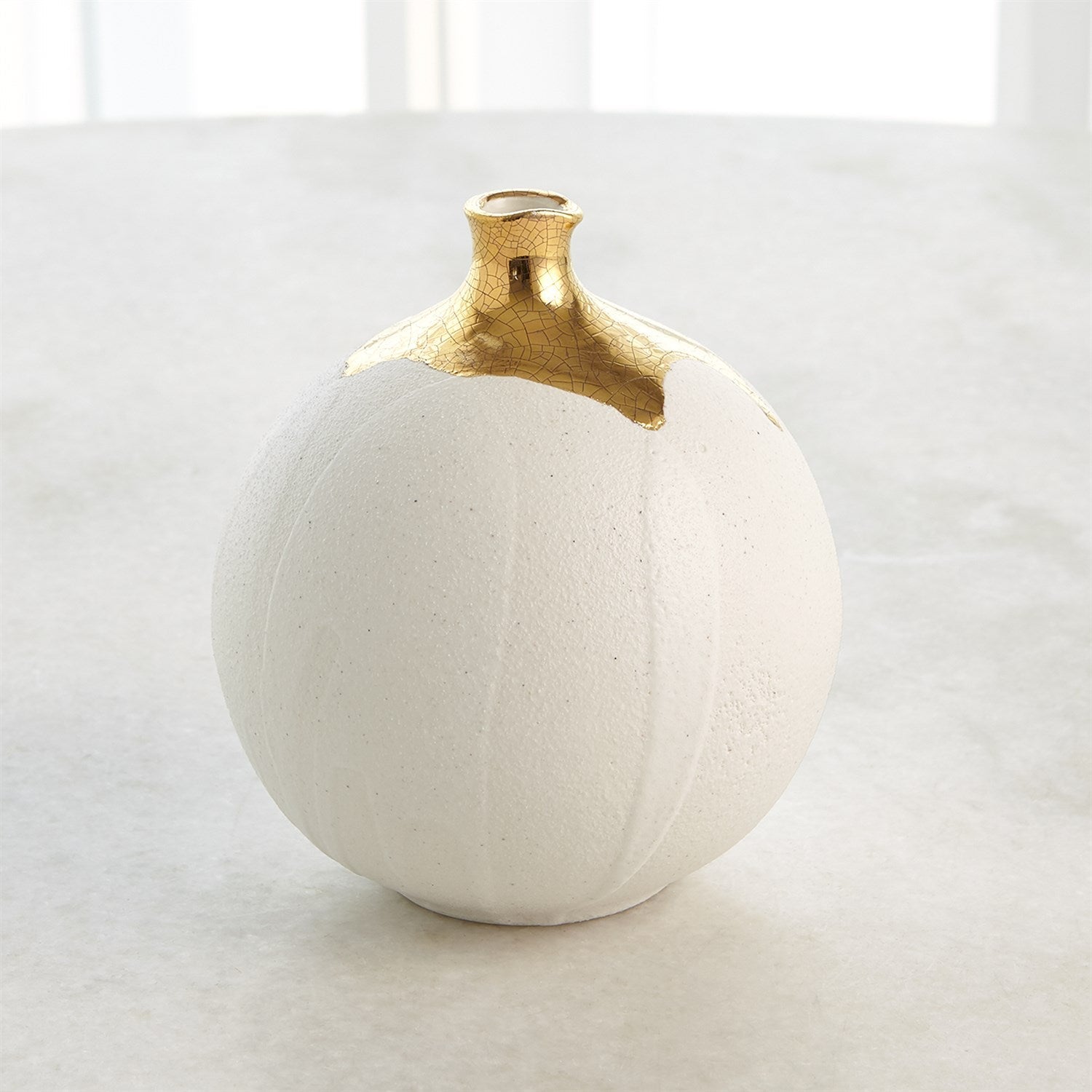 Global Views Dipped Golden Crackle Vase