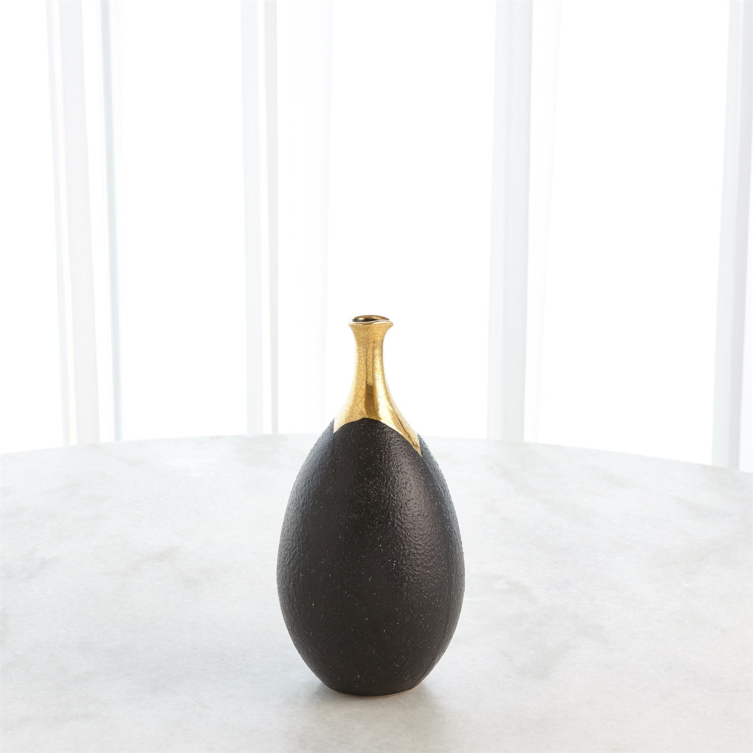 Global Views Dipped Golden Crackle Vase