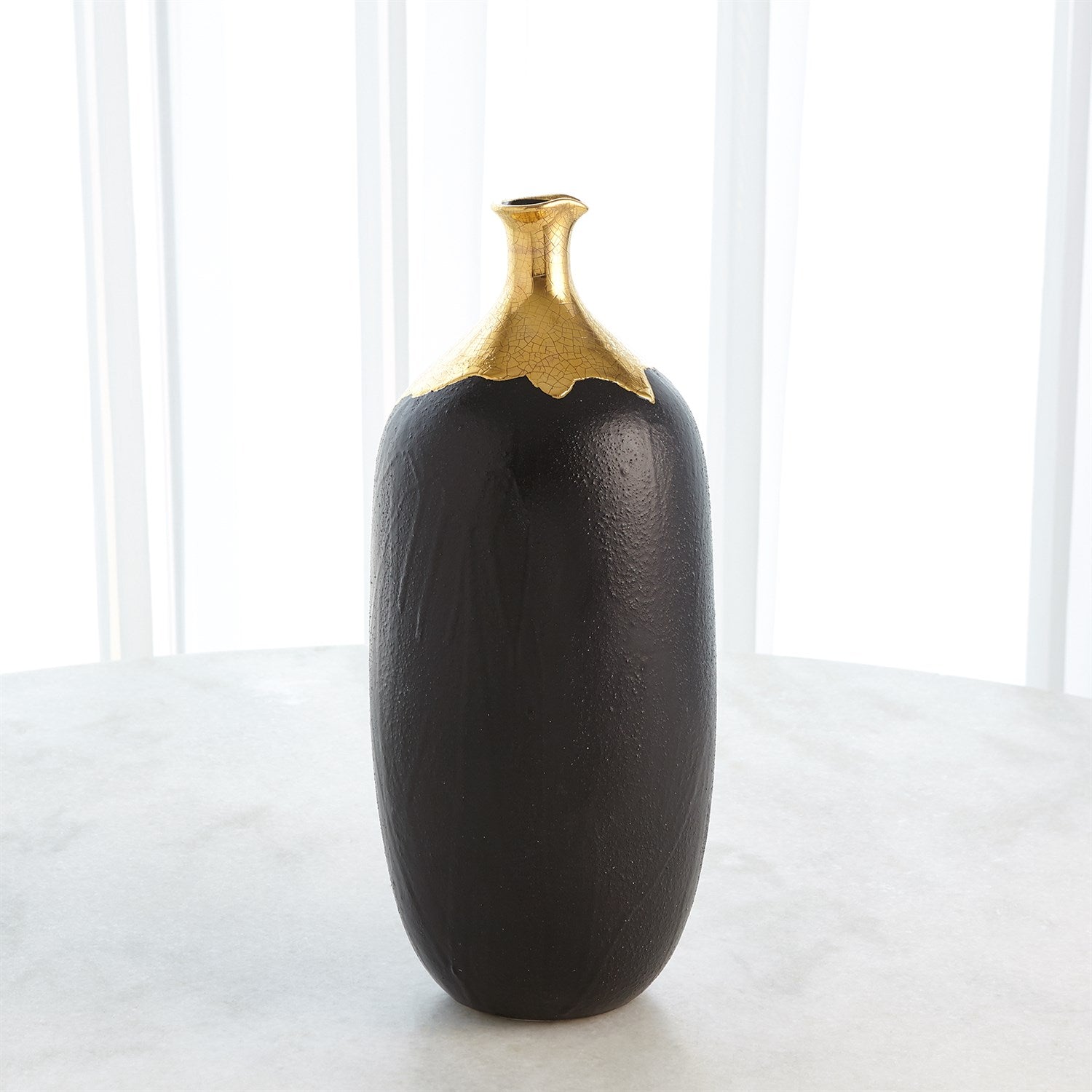 Global Views Dipped Golden Crackle Vase