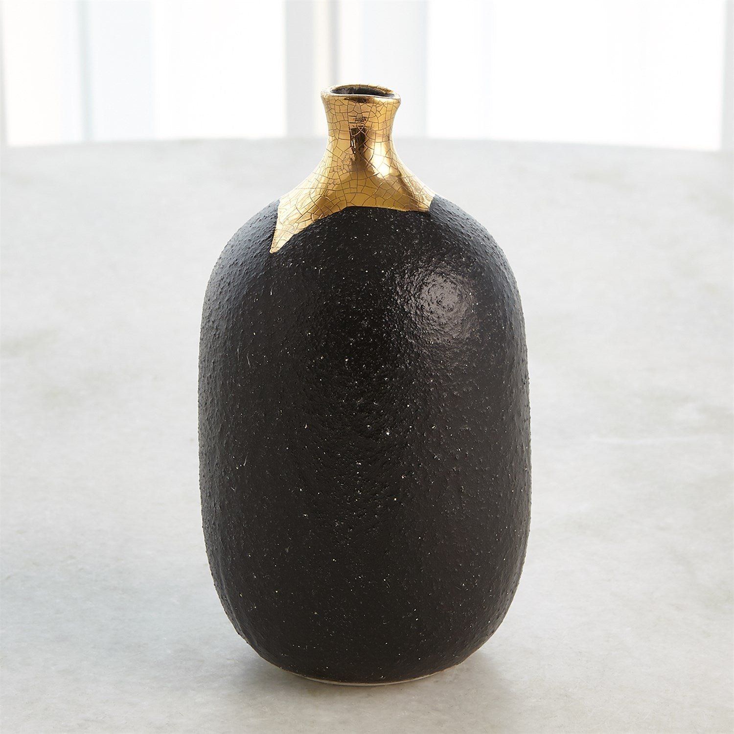 Global Views Dipped Golden Crackle Vase