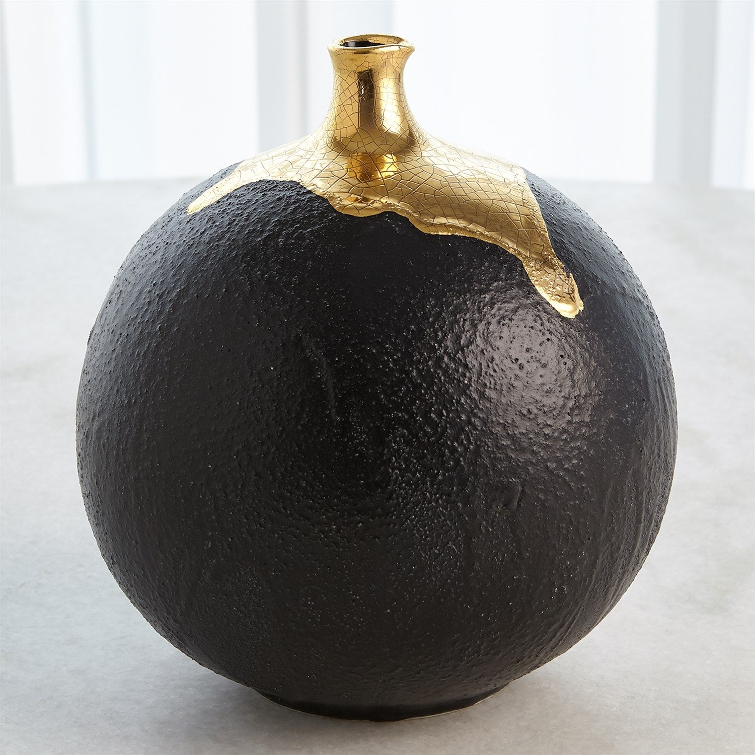 Global Views Dipped Golden Crackle Vase