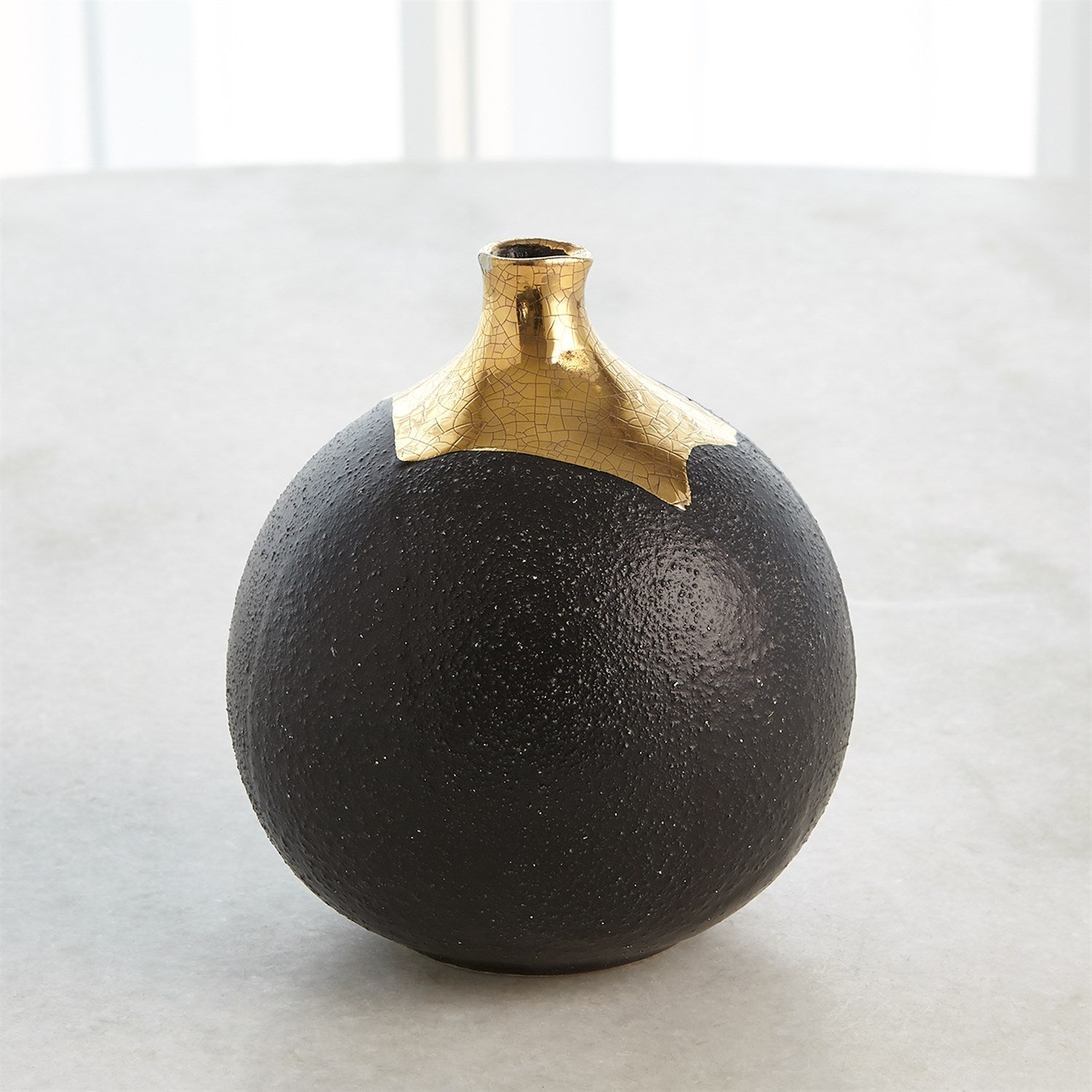Global Views Dipped Golden Crackle Vase