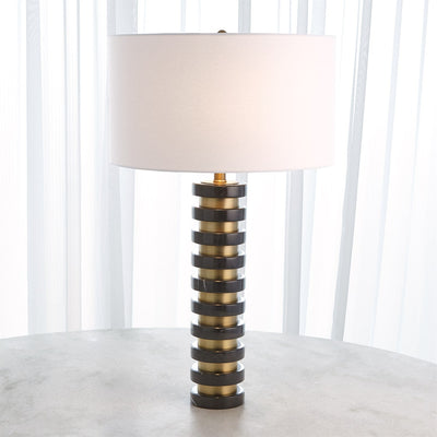 Global Views Black Marble Stack Lamp Clearance